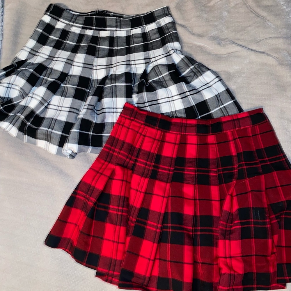2 Plaid Skirt Duo